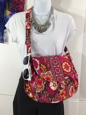 Vera Bradley Saddle Up Carnaby Quilted Floral Crossbody Bag